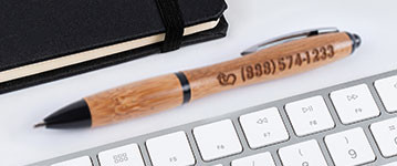 Bamboo Ballpoint Pens - Engraved | www.fastpens.com